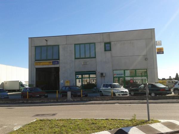 Sede di Autofficina Roma '83: capannone grigio con finestre verdi, insegne Suzuki e «Nuovo Multimarche», auto parcheggiate